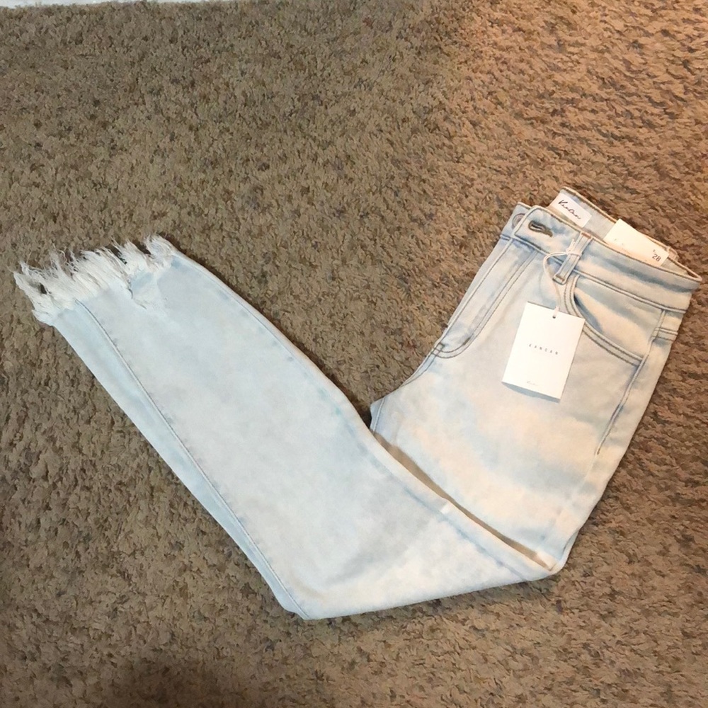 Kan Can High Rise Ankle Skinny Jeans